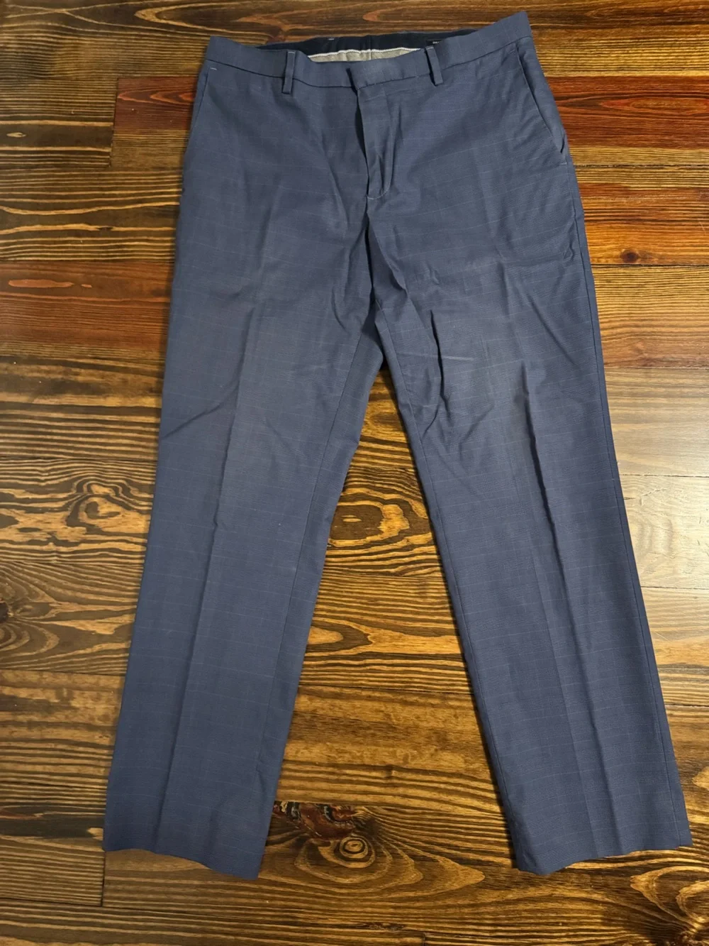 Banana Republic Dress Pants in Slate Blue Houndstooth
